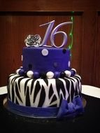 purple birthday cake