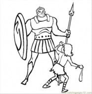 David And Goliath Coloring Pages N4
