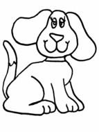 drawing of a dog to color
