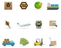 QVectors gt Front Page raquo Icons Delivery Icon Vector Set