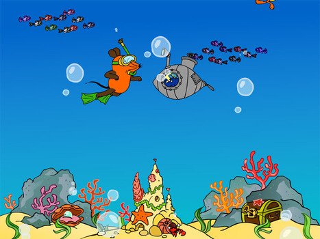 BILDSCHIRMSCHONER UNTER WASSER MIT DER MAUS