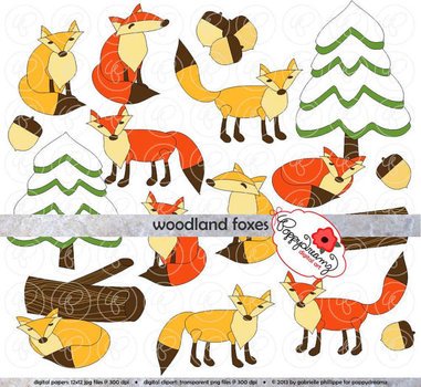 Woodland Fox Clip Art N3