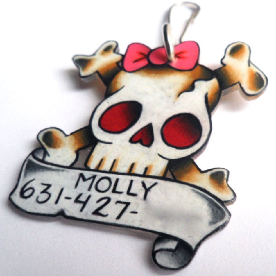Skull Pet ID Tags