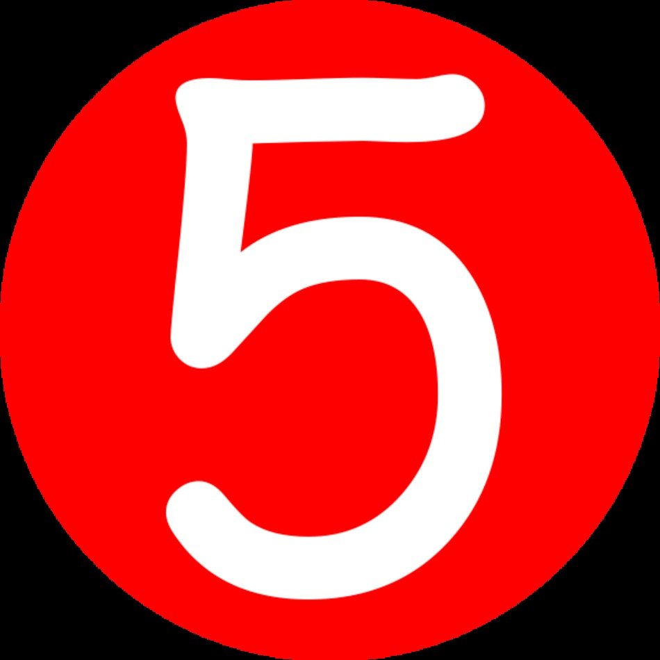 Number 5 Clip Art N46