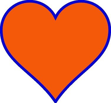 Orange Heart Clip Art N13
