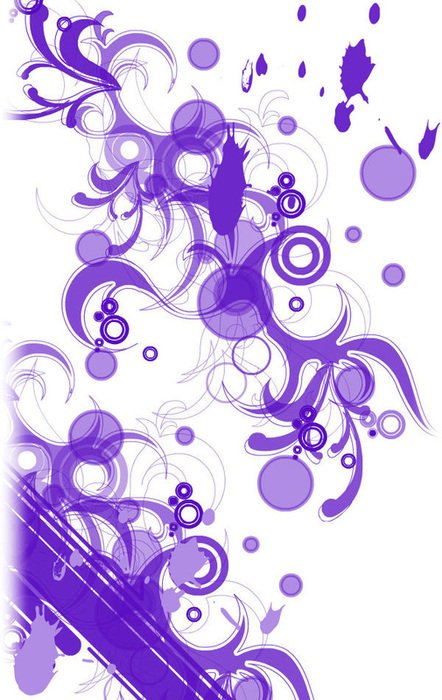 Purple and white background with Swirls