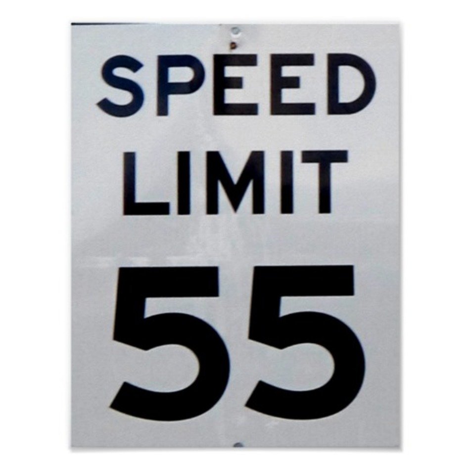Speed Limit 55 Sign