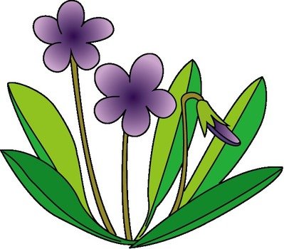 Violet Flower Clip Art N19