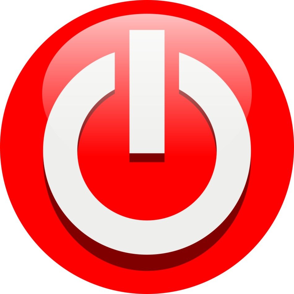 Clip art of red Power Off Icon