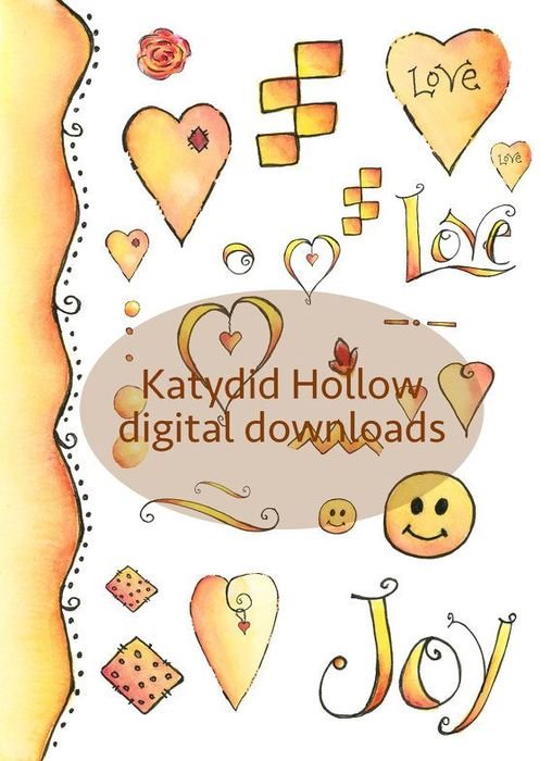 Yellow Heart Clip Art N19