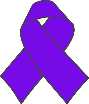 Purple Cancer Ribbons Clip Art N16