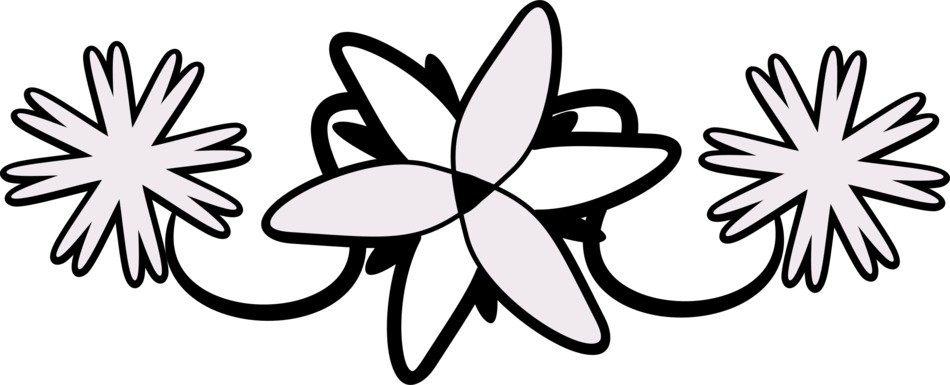 drawing with big flowers
