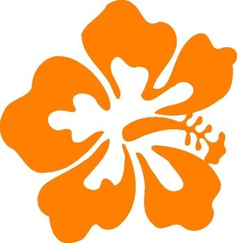 Yellow Hawaiian Flower Clip Art N3
