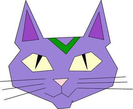 Cartoon Cat Face Clip Art N27