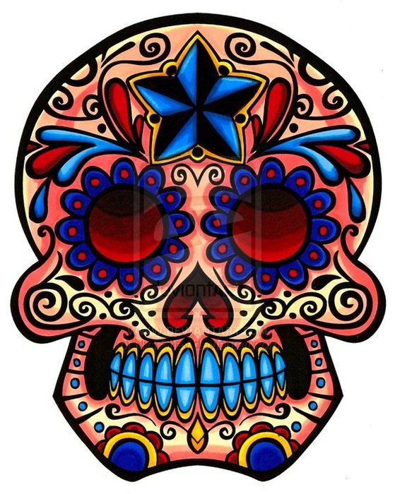 Sugar Skull Clip Art N23