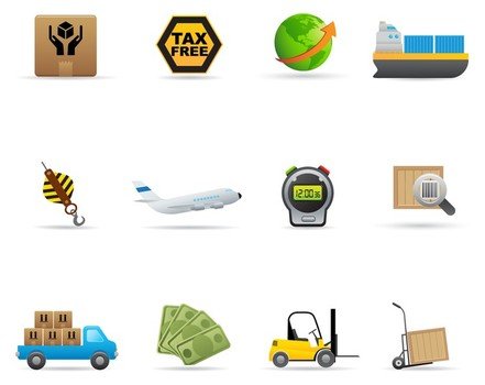 QVectors gt Front Page raquo Icons Delivery Icon Vector Set