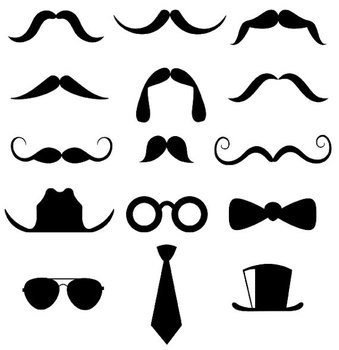 Mustache Bow Tie Clip Art N6