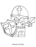 coloring page with cartoon knight