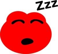 red face zzz drawing