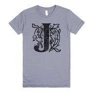 Fancy Letter J T Shirt Ophelias Art Skreened Shirts Organic