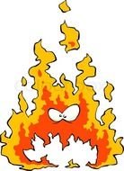 Cartoon Flames drawing