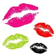 Clip art of Cartoon Kiss Lips