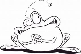 comic frog as a graphic image