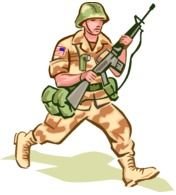 Soldier as a graphic illustration