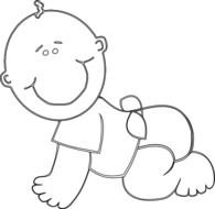 Baby Crawling Clip Art N16