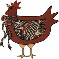 CHOOKS COUNTRY CHICKENS Set A15 Aboriginal Red Black A