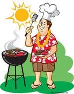 Cooking the bbq clipart