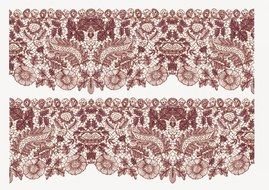 Red Lace Border drawing