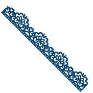 blue lace on a white background