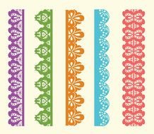 multi-colored lace