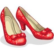 Clip art of the red shiny shoes