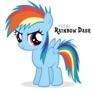 My Little Pony Rainbow Dash As Filly drawing