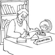 School Principal Coloring Pages