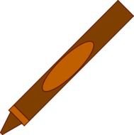 Brown Crayon Clip Art N5