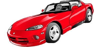red speed cartoon car drawing