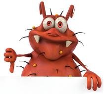 red scary germ