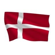 Danish flag in the wind