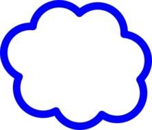 Blue Cloud Clip Art N21