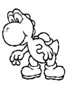 Super Mario Yoshi Coloring Pages drawing