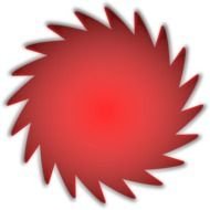red Saw Blade drawing