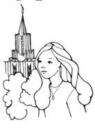 LDS Temple Clip Art drawing