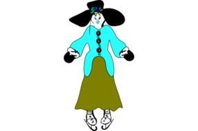 clipart women in hat