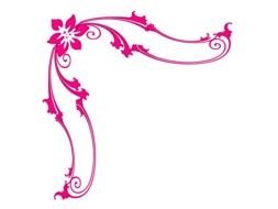 red floral Corner Border