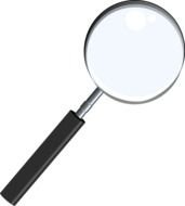 isolated magnifying glass on the white background