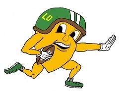 cartoon acorn plays american football