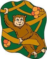 Clipart illustration of Monkey
